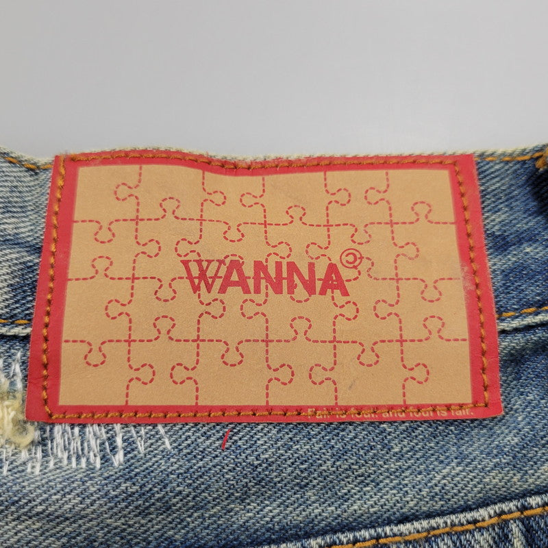 【中古品】【メンズ】 WANNA ワナ L.F.S.E 55 DISTRESSED JEANS ディストレスド ジーンズ ボトムス 153-260908-yn-03-izu サイズ：2 カラー：インディゴ 万代Net店