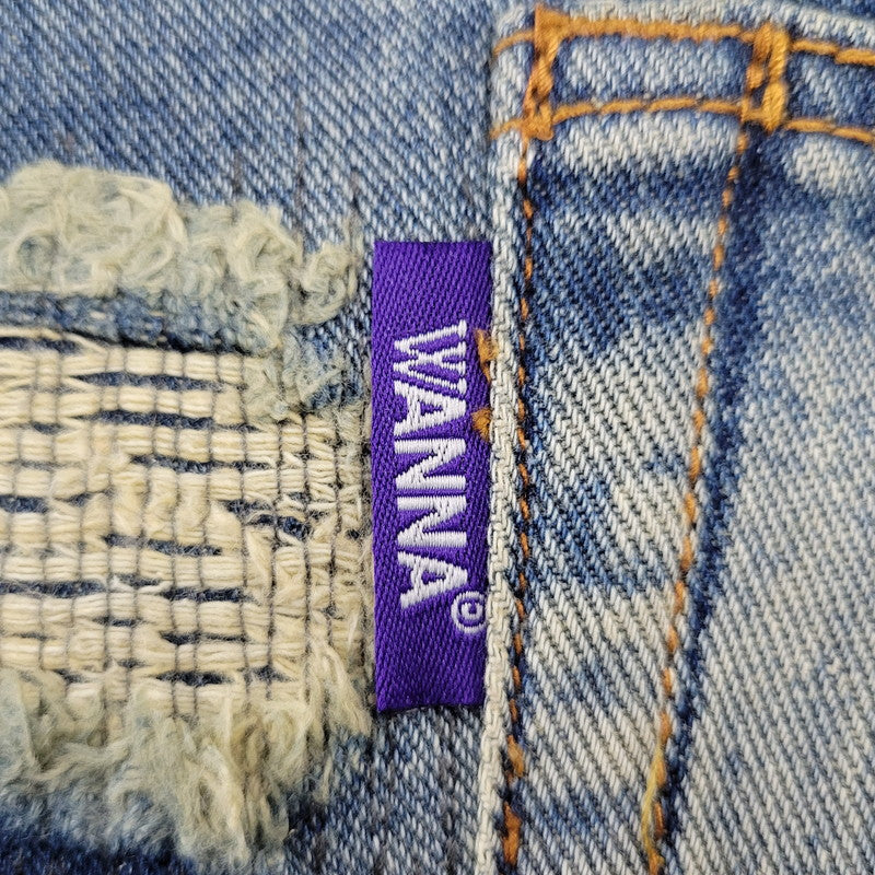 【中古品】【メンズ】 WANNA ワナ L.F.S.E 55 DISTRESSED JEANS ディストレスド ジーンズ ボトムス 153-260908-yn-03-izu サイズ：2 カラー：インディゴ 万代Net店