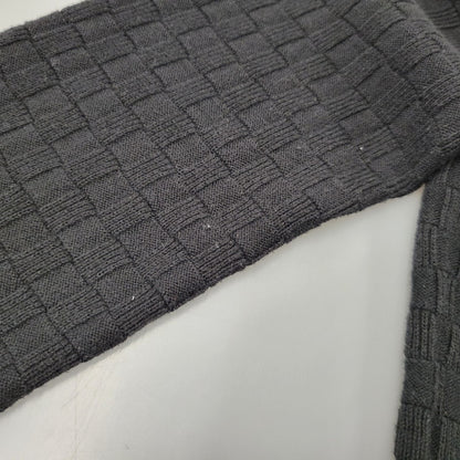【中古品】【メンズ】 LOUIS VUITTON ルイ・ヴィトン DAMIER CREW NECK SWEATER HBN45WF99 ダミエ クルーネックセーター 長袖 141-260909-as-14-izu サイズ：XS カラー：ブラック 万代Net店