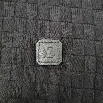 【中古品】【メンズ】 LOUIS VUITTON ルイ・ヴィトン DAMIER CREW NECK SWEATER HBN45WF99 ダミエ クルーネックセーター 長袖 141-260909-as-14-izu サイズ：XS カラー：ブラック 万代Net店