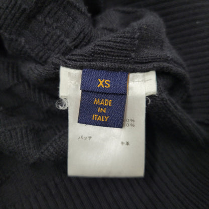 【中古品】【メンズ】 LOUIS VUITTON ルイ・ヴィトン DAMIER CREW NECK SWEATER HBN45WF99 ダミエ クルーネックセーター 長袖 141-260909-as-14-izu サイズ：XS カラー：ブラック 万代Net店