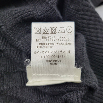 【中古品】【メンズ】 LOUIS VUITTON ルイ・ヴィトン DAMIER CREW NECK SWEATER HBN45WF99 ダミエ クルーネックセーター 長袖 141-260909-as-14-izu サイズ：XS カラー：ブラック 万代Net店