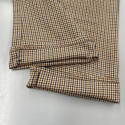 【中古品】【メンズ】 LEVI'S リーバイス 42TALON ZIP タロン ジップ 黒タブ BIG-E 70-80S CHECK FLARE PANTS チェック フレア パンツ ズボン ボトムス 157-260919-ya-09-izu サイズ：下記参照 カラー：ブラウン系 万代Net店