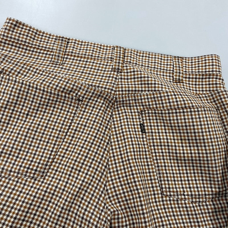 【中古品】【メンズ】 LEVI'S リーバイス 42TALON ZIP タロン ジップ 黒タブ BIG-E 70-80S CHECK FLARE PANTS チェック フレア パンツ ズボン ボトムス 157-260919-ya-09-izu サイズ：下記参照 カラー：ブラウン系 万代Net店