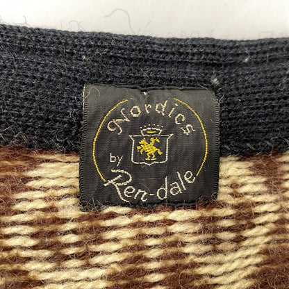 【中古品】【メンズ】 NORVYK BY REN-DALE ノルヴィーク バイ レンデール 60-70S TYROLEAN KNIT CARDIGAN チロリアン ニット カーディガン トップス 長袖 146-260919-ya-11-izu サイズ：下記参照 カラー：ブラウン系 万代Net店