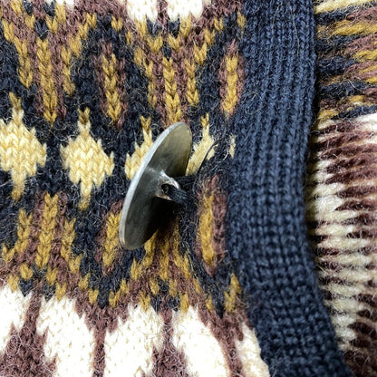 【中古品】【メンズ】 NORVYK BY REN-DALE ノルヴィーク バイ レンデール 60-70S TYROLEAN KNIT CARDIGAN チロリアン ニット カーディガン トップス 長袖 146-260919-ya-11-izu サイズ：下記参照 カラー：ブラウン系 万代Net店