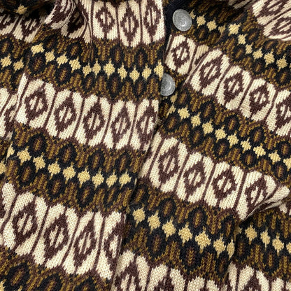 【中古品】【メンズ】 NORVYK BY REN-DALE ノルヴィーク バイ レンデール 60-70S TYROLEAN KNIT CARDIGAN チロリアン ニット カーディガン トップス 長袖 146-260919-ya-11-izu サイズ：下記参照 カラー：ブラウン系 万代Net店