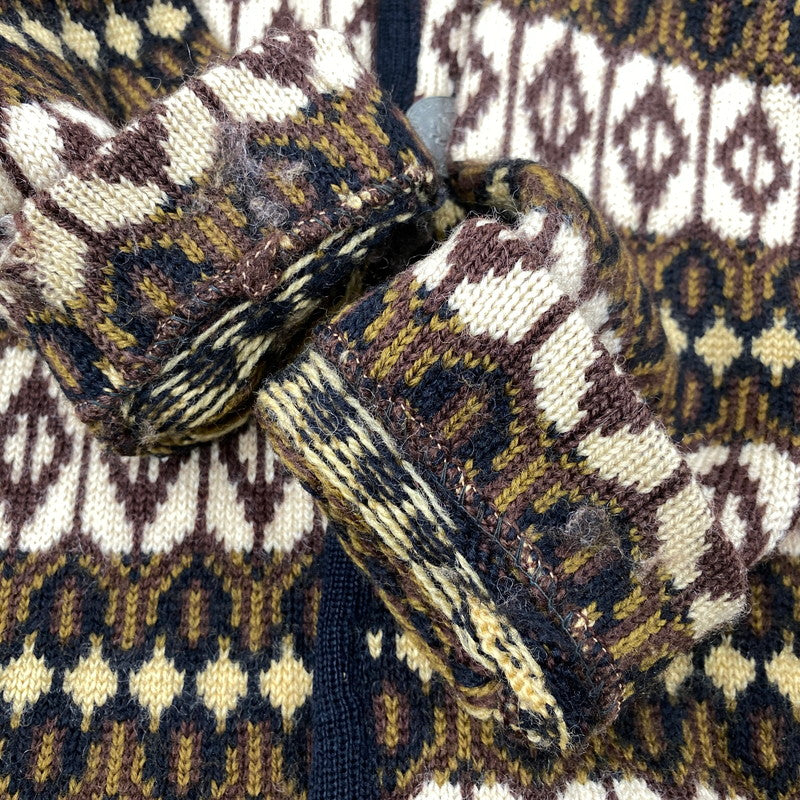 【中古品】【メンズ】 NORVYK BY REN-DALE ノルヴィーク バイ レンデール 60-70S TYROLEAN KNIT CARDIGAN チロリアン ニット カーディガン トップス 長袖 146-260919-ya-11-izu サイズ：下記参照 カラー：ブラウン系 万代Net店