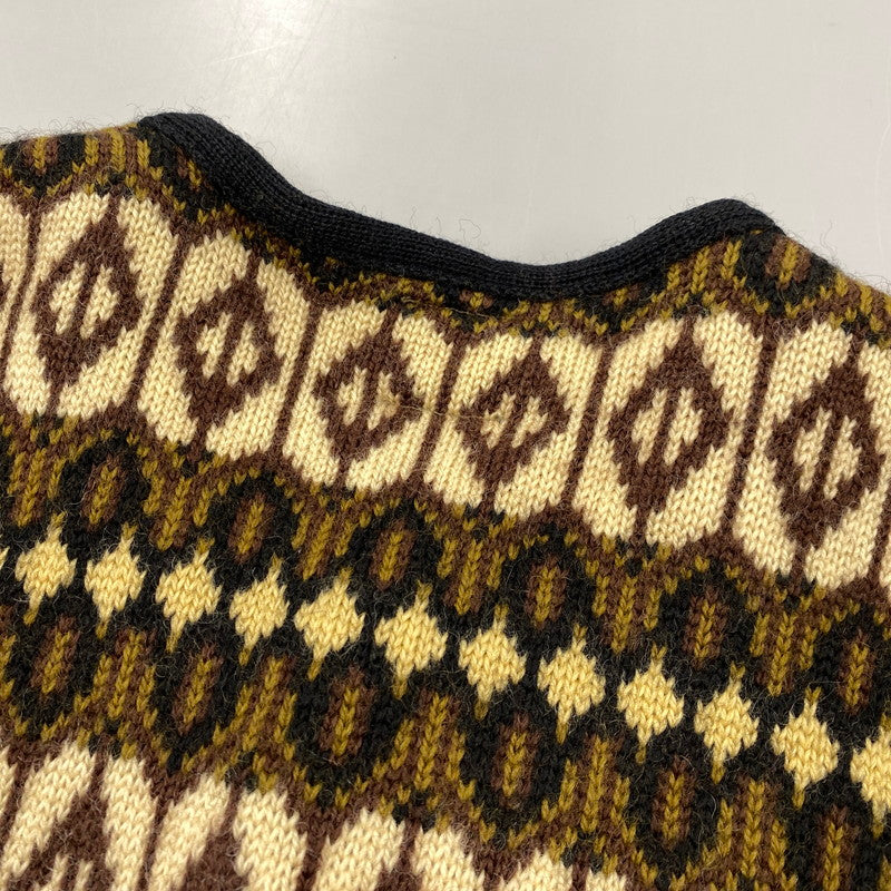 【中古品】【メンズ】 NORVYK BY REN-DALE ノルヴィーク バイ レンデール 60-70S TYROLEAN KNIT CARDIGAN チロリアン ニット カーディガン トップス 長袖 146-260919-ya-11-izu サイズ：下記参照 カラー：ブラウン系 万代Net店