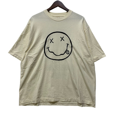 【中古品】【メンズ】 BLURHMS ROOTSTOCK × ADAM ET ROPE ブラームスルーツストック アダムエロぺ 別注 NIRVANA SS TEE ニルヴァーナ ショートスリーブ Tシャツ トップス 半袖 140-260909-cs-07-izu サイズ：2 カラー：アイボリー 万代Net店