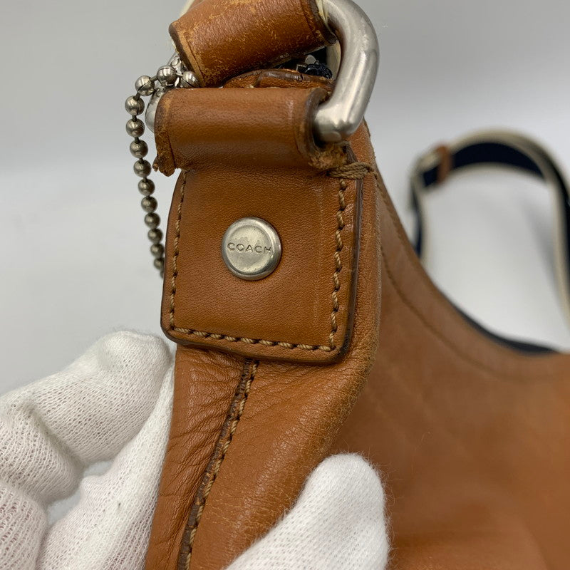 【中古品】【メンズ/レディース】 COACH コーチ F70559 HERITAGE LEATHER SHOULDER BAG ヘリテイジレザー ショルダーバッグ 鞄 カバン 188-260919-ya-06-izu カラー：ブラウン 万代Net店