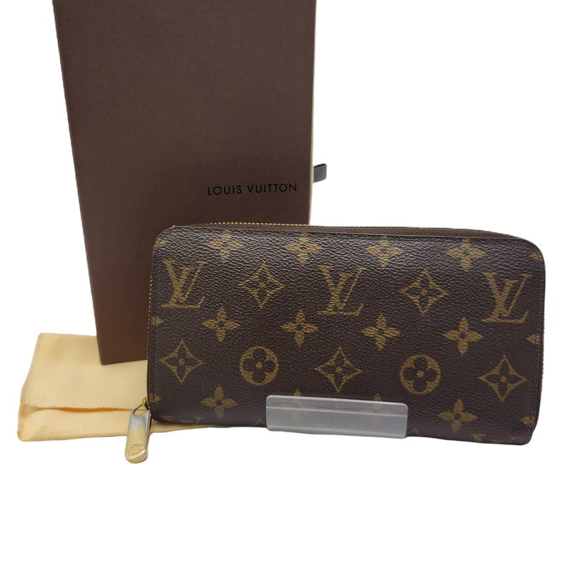 【現状渡し品】【メンズ/レディース】 LOUIS VUITTON ルイ・ヴィトン M60017 モノグラム ジッピーウォレット 長財布 179-260909-as-32-izu カラー：ブラウン 万代Net店