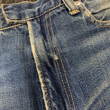【中古品】【メンズ】 UNDERCOVERISM アンダーカバーイズム H4513-1 ミラー期 11AW LEATHER DOCKING DENIM PANTS レザー ドッキング デニム パンツ ボトムス ズボン 151-260909-cs-02-izu サイズ：3 カラー：インディゴ×ブラック 万代Net店