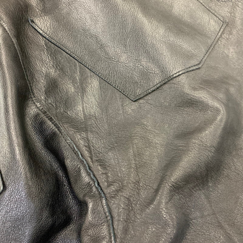 【中古品】【メンズ】 UNDERCOVERISM アンダーカバーイズム H4513-1 ミラー期 11AW LEATHER DOCKING DENIM PANTS レザー ドッキング デニム パンツ ボトムス ズボン 151-260909-cs-02-izu サイズ：3 カラー：インディゴ×ブラック 万代Net店