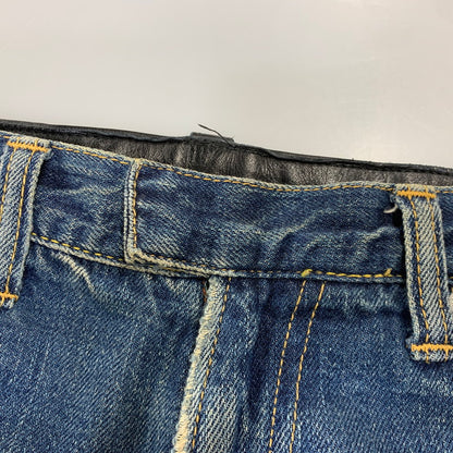 【中古品】【メンズ】 UNDERCOVERISM アンダーカバーイズム H4513-1 ミラー期 11AW LEATHER DOCKING DENIM PANTS レザー ドッキング デニム パンツ ボトムス ズボン 151-260909-cs-02-izu サイズ：3 カラー：インディゴ×ブラック 万代Net店