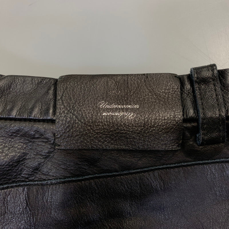 【中古品】【メンズ】 UNDERCOVERISM アンダーカバーイズム H4513-1 ミラー期 11AW LEATHER DOCKING DENIM PANTS レザー ドッキング デニム パンツ ボトムス ズボン 151-260909-cs-02-izu サイズ：3 カラー：インディゴ×ブラック 万代Net店
