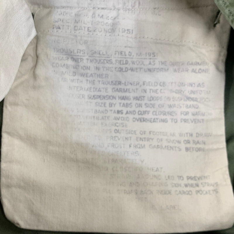 【現状渡し品】【メンズ】 U.S.ARMY ユーエス アーミー PRENTICE ZIP プレンティス ジップ M-51 FIELD TROSERS フィールド トラウザーズ パンツ ボトムス ズボン 157-260909-cs-03-izu サイズ：REGULAR-MEDIUM カラー：カーキ 万代Net店