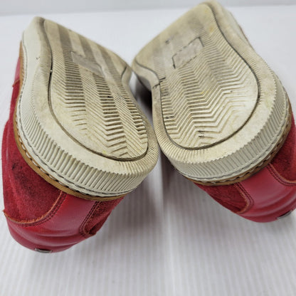 【中古品】【メンズ】 MAISON MARGIELA メゾン マルジェラ LEATHER SLIP-ON レザー スリッポン シューズ 靴 183-260909-as-30-izu サイズ：42 カラー：レッド 万代Net店