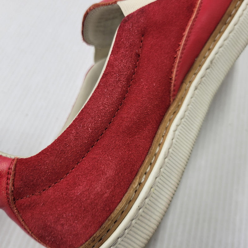 【中古品】【メンズ】 MAISON MARGIELA メゾン マルジェラ LEATHER SLIP-ON レザー スリッポン シューズ 靴 183-260909-as-30-izu サイズ：42 カラー：レッド 万代Net店