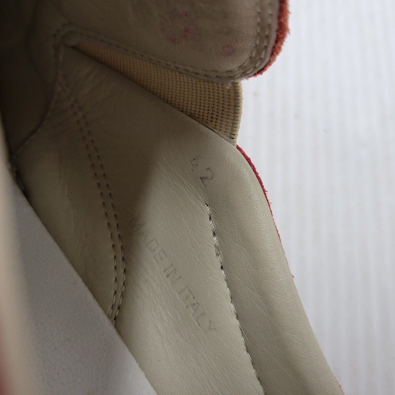 【中古品】【メンズ】 MAISON MARGIELA メゾン マルジェラ LEATHER SLIP-ON レザー スリッポン シューズ 靴 183-260909-as-30-izu サイズ：42 カラー：レッド 万代Net店