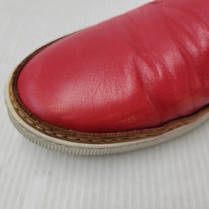 【中古品】【メンズ】 MAISON MARGIELA メゾン マルジェラ LEATHER SLIP-ON レザー スリッポン シューズ 靴 183-260909-as-30-izu サイズ：42 カラー：レッド 万代Net店