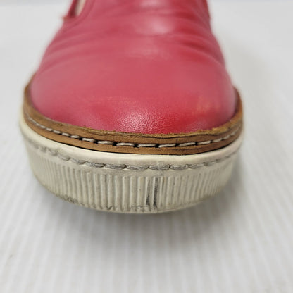【中古品】【メンズ】 MAISON MARGIELA メゾン マルジェラ LEATHER SLIP-ON レザー スリッポン シューズ 靴 183-260909-as-30-izu サイズ：42 カラー：レッド 万代Net店