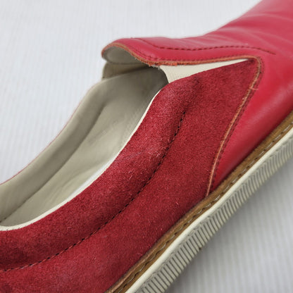 【中古品】【メンズ】 MAISON MARGIELA メゾン マルジェラ LEATHER SLIP-ON レザー スリッポン シューズ 靴 183-260909-as-30-izu サイズ：42 カラー：レッド 万代Net店