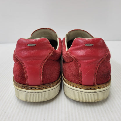 【中古品】【メンズ】 MAISON MARGIELA メゾン マルジェラ LEATHER SLIP-ON レザー スリッポン シューズ 靴 183-260909-as-30-izu サイズ：42 カラー：レッド 万代Net店