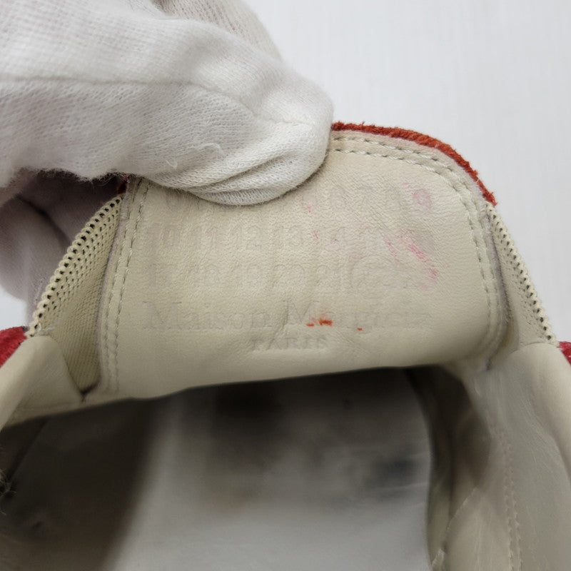 【中古品】【メンズ】 MAISON MARGIELA メゾン マルジェラ LEATHER SLIP-ON レザー スリッポン シューズ 靴 183-260909-as-30-izu サイズ：42 カラー：レッド 万代Net店