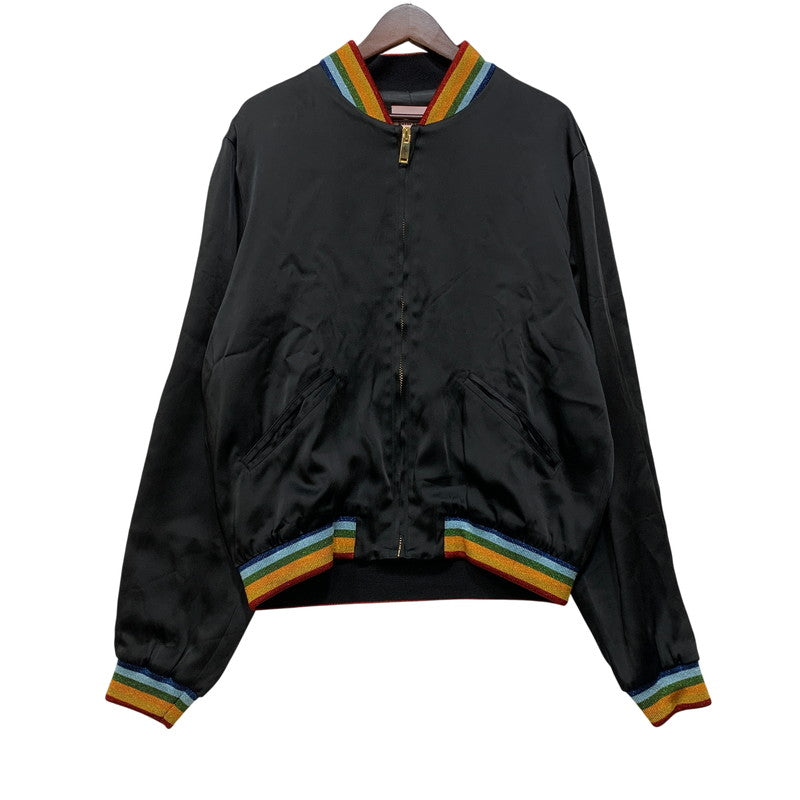 【中古品】【メンズ】 PALM ANGELS パームエンジェルス SMILE RAYON JACKET スマイル レーヨン ジャケット アウター 142-260909-cs-08-izu サイズ：46 カラー：ブラック 万代Net店