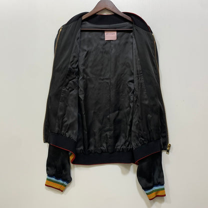 【中古品】【メンズ】 PALM ANGELS パームエンジェルス SMILE RAYON JACKET スマイル レーヨン ジャケット アウター 142-260909-cs-08-izu サイズ：46 カラー：ブラック 万代Net店