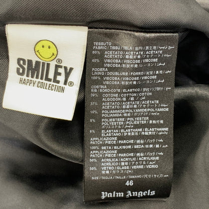 【中古品】【メンズ】 PALM ANGELS パームエンジェルス SMILE RAYON JACKET スマイル レーヨン ジャケット アウター 142-260909-cs-08-izu サイズ：46 カラー：ブラック 万代Net店