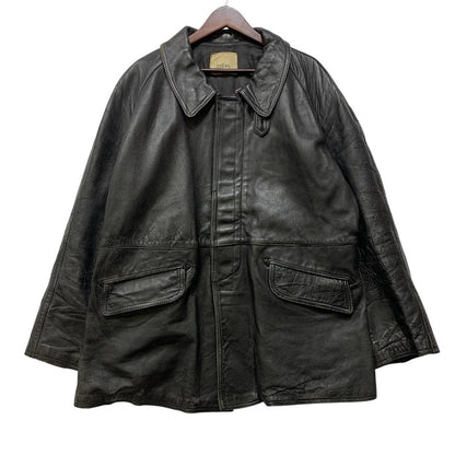 【中古品】【メンズ】 FRENCH MILITARY フレンチ ミリタリー FIREMAN LEATHER COAT ファイヤーマン レザー コート アウター 146-260909-cs-12-izu サイズ：不明 カラー：ブラック 万代Net店