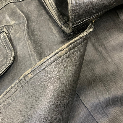 【中古品】【メンズ】 FRENCH MILITARY フレンチ ミリタリー FIREMAN LEATHER COAT ファイヤーマン レザー コート アウター 146-260909-cs-12-izu サイズ：不明 カラー：ブラック 万代Net店