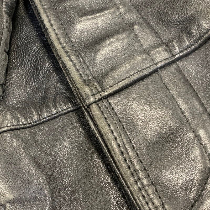 【中古品】【メンズ】 FRENCH MILITARY フレンチ ミリタリー FIREMAN LEATHER COAT ファイヤーマン レザー コート アウター 146-260909-cs-12-izu サイズ：不明 カラー：ブラック 万代Net店