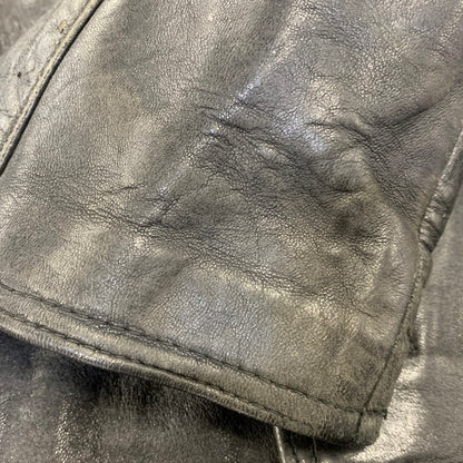 【中古品】【メンズ】 FRENCH MILITARY フレンチ ミリタリー FIREMAN LEATHER COAT ファイヤーマン レザー コート アウター 146-260909-cs-12-izu サイズ：不明 カラー：ブラック 万代Net店