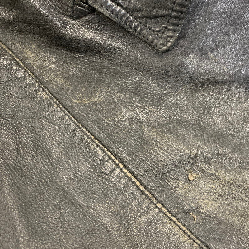 【中古品】【メンズ】 FRENCH MILITARY フレンチ ミリタリー FIREMAN LEATHER COAT ファイヤーマン レザー コート アウター 146-260909-cs-12-izu サイズ：不明 カラー：ブラック 万代Net店