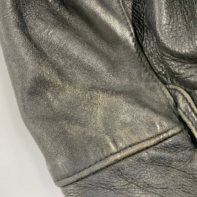 【中古品】【メンズ】 FRENCH MILITARY フレンチ ミリタリー FIREMAN LEATHER COAT ファイヤーマン レザー コート アウター 146-260909-cs-12-izu サイズ：不明 カラー：ブラック 万代Net店