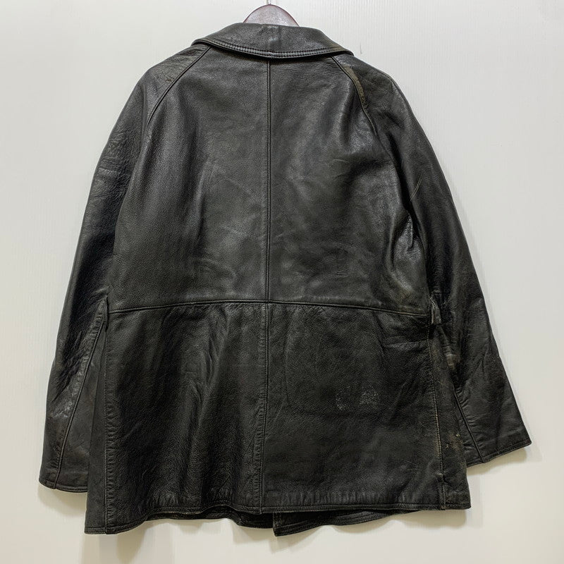 【中古品】【メンズ】 FRENCH MILITARY フレンチ ミリタリー FIREMAN LEATHER COAT ファイヤーマン レザー コート アウター 146-260909-cs-12-izu サイズ：不明 カラー：ブラック 万代Net店