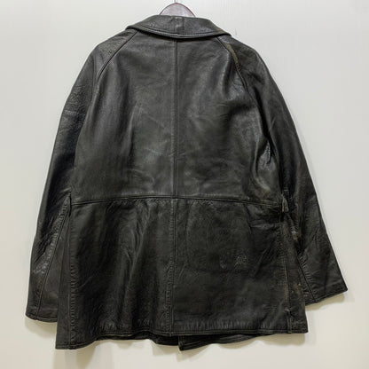【中古品】【メンズ】 FRENCH MILITARY フレンチ ミリタリー FIREMAN LEATHER COAT ファイヤーマン レザー コート アウター 146-260909-cs-12-izu サイズ：不明 カラー：ブラック 万代Net店