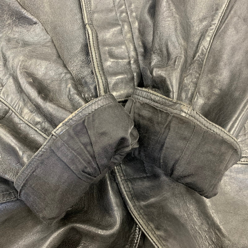 【中古品】【メンズ】 FRENCH MILITARY フレンチ ミリタリー FIREMAN LEATHER COAT ファイヤーマン レザー コート アウター 146-260909-cs-12-izu サイズ：不明 カラー：ブラック 万代Net店