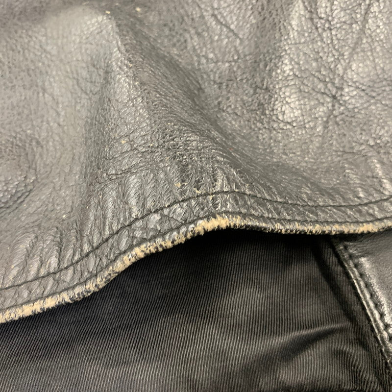 【中古品】【メンズ】 FRENCH MILITARY フレンチ ミリタリー FIREMAN LEATHER COAT ファイヤーマン レザー コート アウター 146-260909-cs-12-izu サイズ：不明 カラー：ブラック 万代Net店