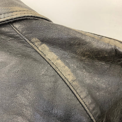 【中古品】【メンズ】 FRENCH MILITARY フレンチ ミリタリー FIREMAN LEATHER COAT ファイヤーマン レザー コート アウター 146-260909-cs-12-izu サイズ：不明 カラー：ブラック 万代Net店
