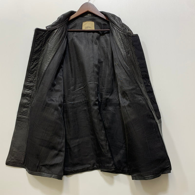 【中古品】【メンズ】 FRENCH MILITARY フレンチ ミリタリー FIREMAN LEATHER COAT ファイヤーマン レザー コート アウター 146-260909-cs-12-izu サイズ：不明 カラー：ブラック 万代Net店