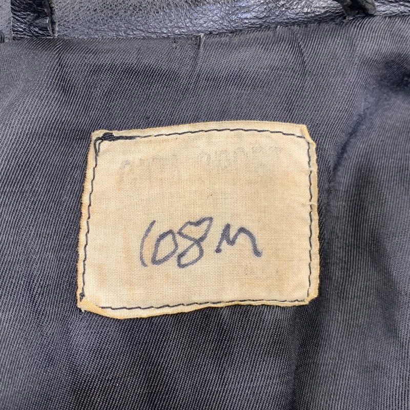 【中古品】【メンズ】 FRENCH MILITARY フレンチ ミリタリー FIREMAN LEATHER COAT ファイヤーマン レザー コート アウター 146-260909-cs-12-izu サイズ：不明 カラー：ブラック 万代Net店