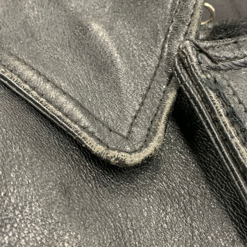 【中古品】【メンズ】 FRENCH MILITARY フレンチ ミリタリー FIREMAN LEATHER COAT ファイヤーマン レザー コート アウター 146-260909-cs-12-izu サイズ：不明 カラー：ブラック 万代Net店