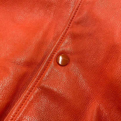 【現状渡し品】【メンズ】 GNOME MEN'S グノーム 03 LEATHER STADIUM JACKET 545-5176 レザースタジアムジャケット スタジャン 146-260919-as-09-izu サイズ：F カラー：レッド系 万代Net店