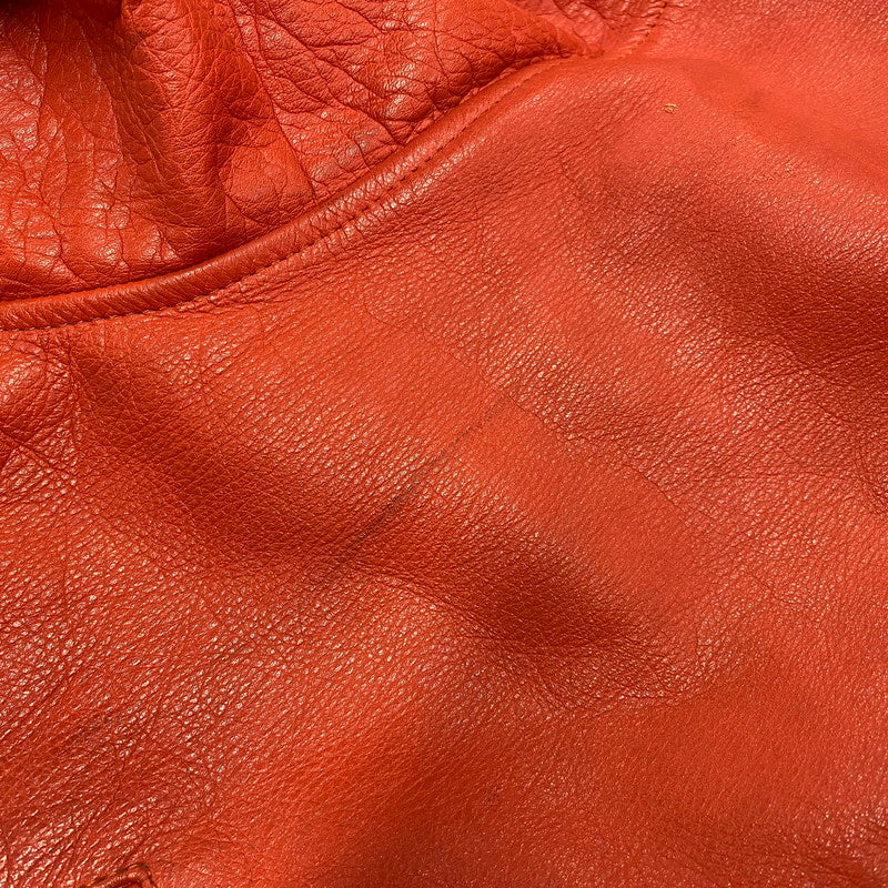 【現状渡し品】【メンズ】 GNOME MEN'S グノーム 03 LEATHER STADIUM JACKET 545-5176 レザースタジアムジャケット スタジャン 146-260919-as-09-izu サイズ：F カラー：レッド系 万代Net店