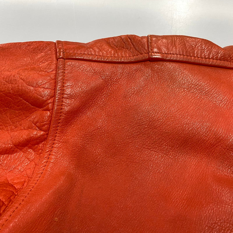 【現状渡し品】【メンズ】 GNOME MEN'S グノーム 03 LEATHER STADIUM JACKET 545-5176 レザースタジアムジャケット スタジャン 146-260919-as-09-izu サイズ：F カラー：レッド系 万代Net店