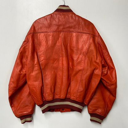 【現状渡し品】【メンズ】 GNOME MEN'S グノーム 03 LEATHER STADIUM JACKET 545-5176 レザースタジアムジャケット スタジャン 146-260919-as-09-izu サイズ：F カラー：レッド系 万代Net店